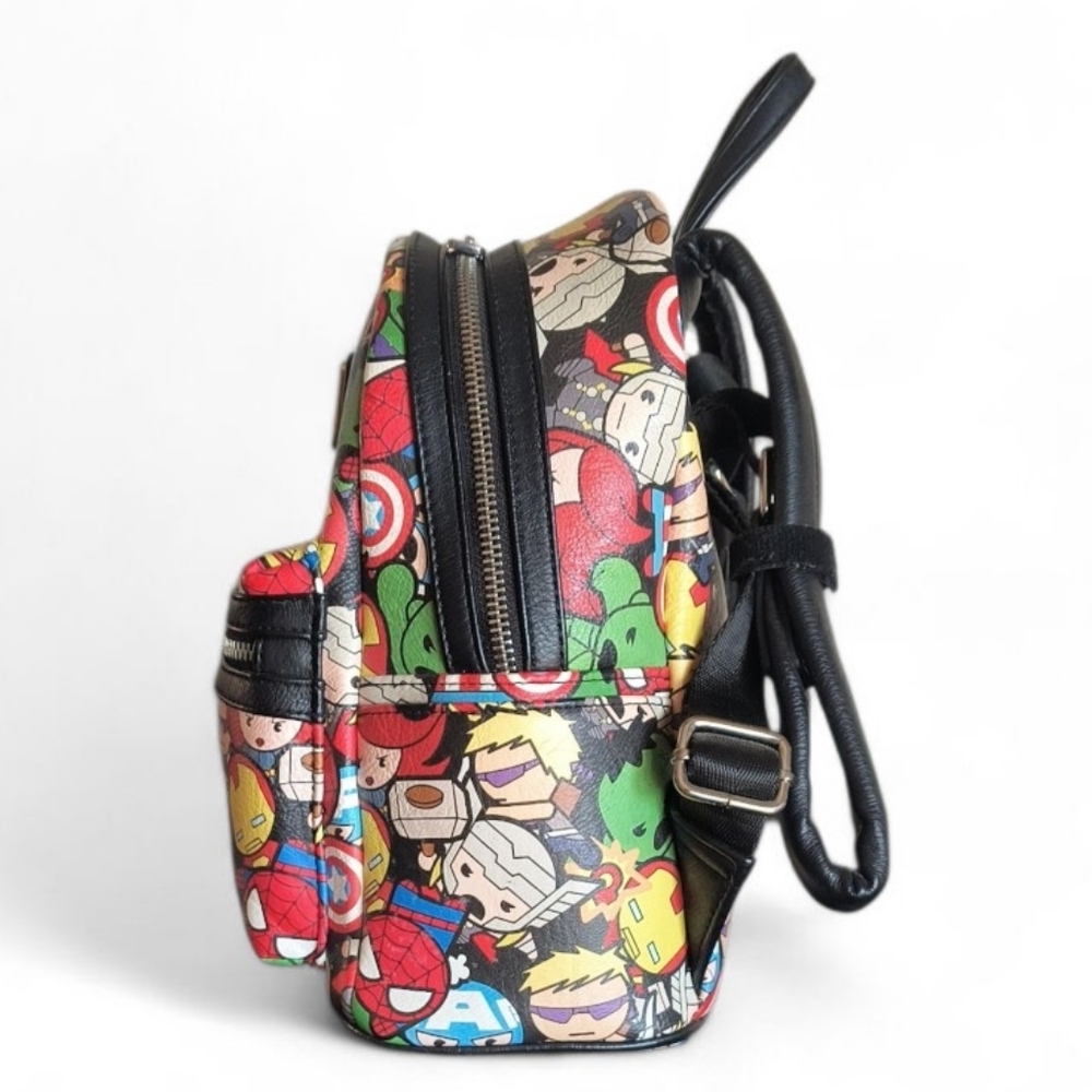 Loungefly Marvel Chibi Avengers Allover Print Backpack - Picture 2 of 7